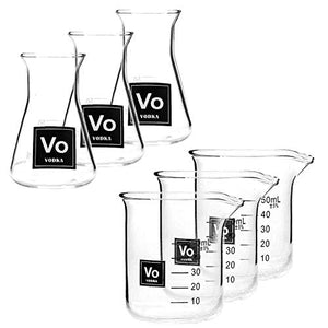 Drink Periodically Set of 6 Shot Glasses-Vodka