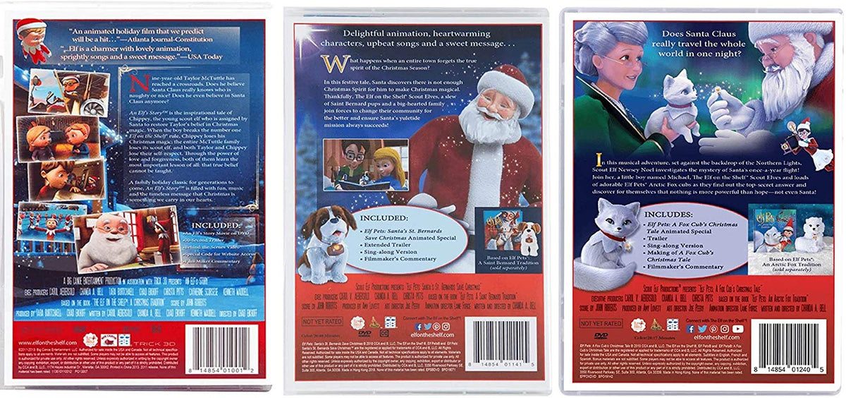 The Elf on the Shelf DVD Complete Pack: An Elf's Story,St. Bernards Sa ...