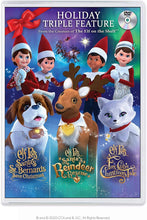 Load image into Gallery viewer, The Elf on the Shelf Elf Pets Playset: Christmas Cabin Playset, Dress Up Party Pack, Elf Pets Figures Multipack, Elf Pet TriPack DVD with Joy Bag