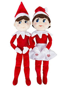 The Elf on the Shelf: A Christmas Tradition - Blue-Eyed Boy and Blue-Eyed Girl Plushee Pals Set