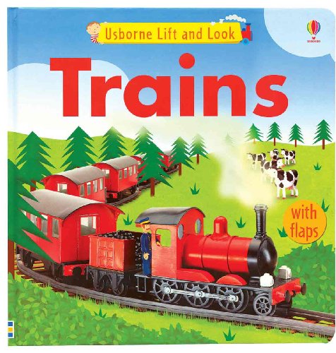 Usborne Lift And Look Board Books - Trains