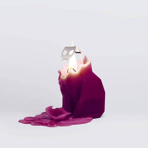 PyroPet Kisa Candle: Burgundy - Unscented