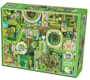 Cobble Hill 1000 Piece Puzzle - Green - Sample Poster Included