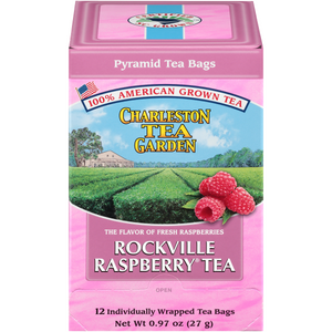 Charleston Tea Garden Rockville Raspberry Pyramid Teabags, 12 Count