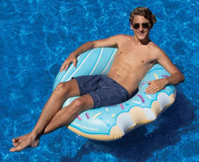 Load image into Gallery viewer, Inflatable 42&quot; Donut Ring Pool Floats, Set of 2 Pink and Blue Swimming Rings, Drawstring Storage Bag