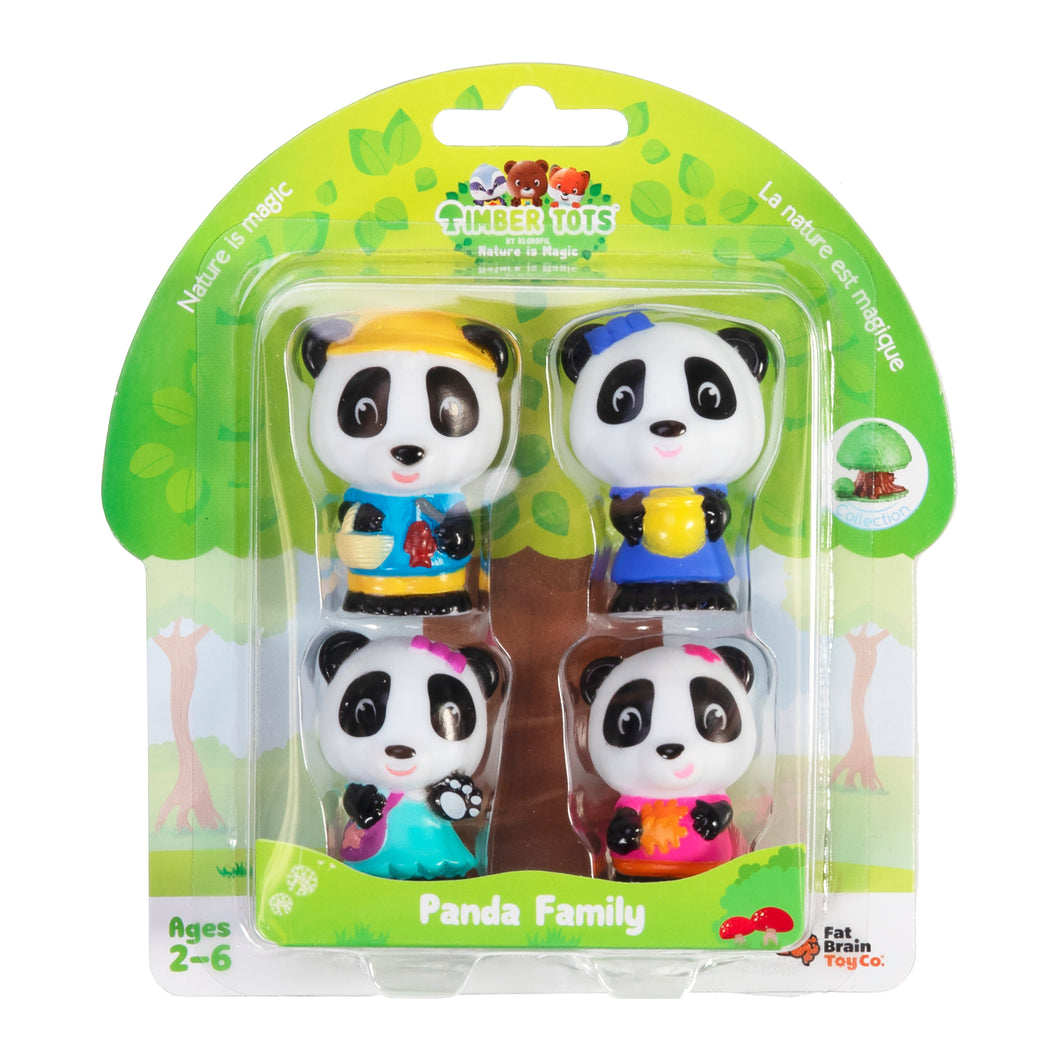 Fat Brain Toys Timber Tots Panda Family Set of 4