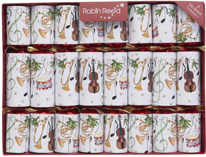 Robin Reed Concerto Fanfare Christmas Crackers, Set of 8 (10")