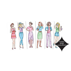 Fashion Plates Classic Styles — Mix-and-Match Drawing Set — Make 100s of Fabulous Fashion Designs — Ages 6+