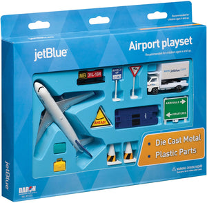 Daron JetBlue Die-Cast Airport Playset (11 Pieces in set)