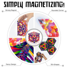 Load image into Gallery viewer, SHASHIBO Shape Shifting Box - Award-Winning, Patented Fidget Cube w/ 36 Rare Earth Magnets - Extraordinary 3D Magic Cube – Fidget Toy Transforms Into Over 70 Shapes (Confetti- Artist Series)