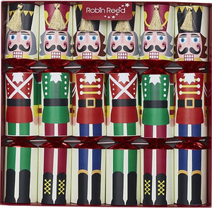 Robin Reed English Holiday Christmas Crackers - Racing Nutcrackers, 6 Count