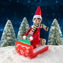 Load image into Gallery viewer, Elf on the Shelf Snowy Set: Magic Portal Door and Slide, Silly Snowman, Snowflake Sled &amp; Scarf