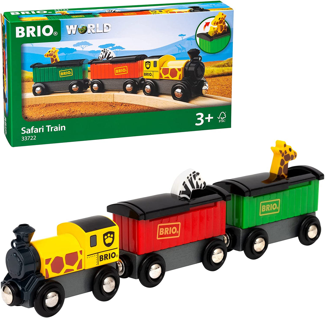 BRIO World - Safari Train 3 Piece Toy Train Accessory for Kids Age 3 and Up