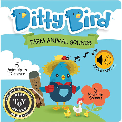 Ditty Bird Sound Book - Farm Animal Sounds and Musical Rhyme Book for Babies