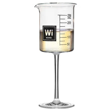 Load image into Gallery viewer, Drink Periodically Set of 4 Lab Beaker Wine Glasses with Periodic Table Wine Element Square