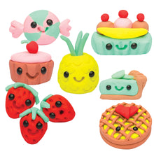Load image into Gallery viewer, Klutz Make Mini Erasers Craft Set of 3: Cuties, Sweets, and Animals, with Myriads Drawstring Bag