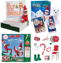 Load image into Gallery viewer, The Elf on the Shelf Starter Set: Dark-Tone Girl Elf, Snowflake Outfit, Elf Story DVD, Arctic Fox &amp; Scout Elves Tools and Tips Kit