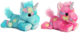 Aurora Bundle of 3: Blueberry Ripple & Jellyroll Unicorns & Tutti Frutti Pegasus & Drawstring Bag