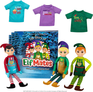 Elf Mates Set of 3 Plush with Books: Chef, Cobbler and Toy Maker