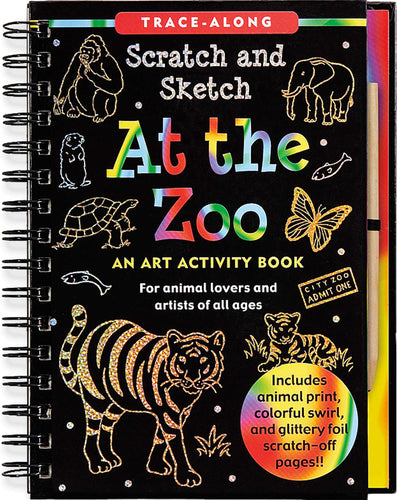 At the Zoo Scratch & Sketch Activity and Art Book