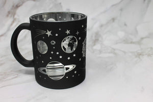 Glass Mug and Storage Jar Set: Black Galaxy