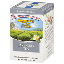 Load image into Gallery viewer, Charleston Tea Garden Earl Grey Tea Individually Wrapped Pyramids 12 Counts