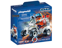 Load image into Gallery viewer, PLAYMOBIL Medical Quad Pull-Motor and Doctor Figure
