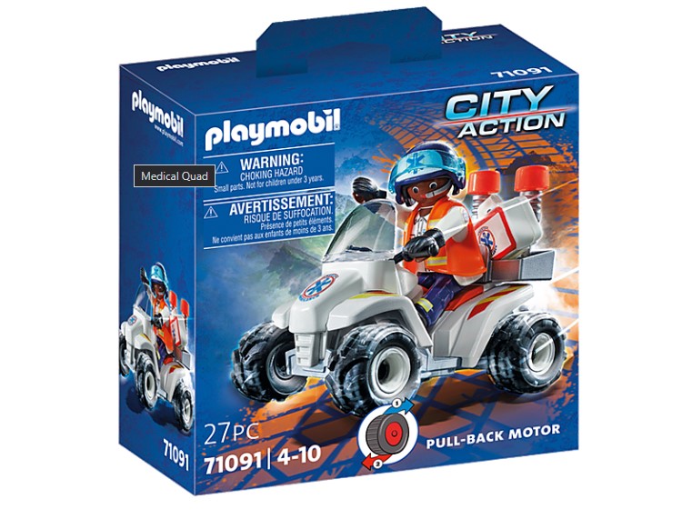 PLAYMOBIL Medical Quad Pull-Motor and Doctor Figure