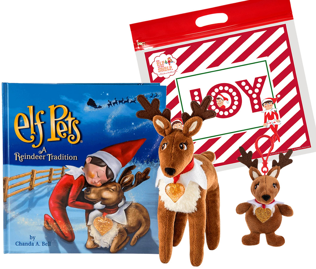 The Elf On The Shelf Set: Elf Pet Reindeer & Plushee Reindeer Clip On with Exclusive Joy Travel Bag