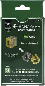 BePuzzled Hanayama Coil Cast-Metal Brain Teaser Puzzle, Level 3