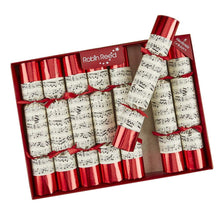 Load image into Gallery viewer, Robin Reed English Holiday Christmas Crackers, Music Notes, Set of 8 (10&quot;) - Concerto Party Crackers