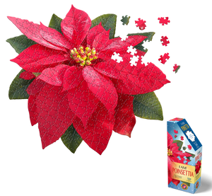 Madd Capp I AM POINSETTIA Floral-Shaped Jigsaw Puzzle, 350 Pieces