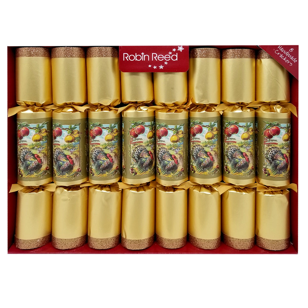 Robin Reed English Holiday Party Crackers, Set of 8 (10