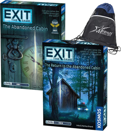 Exit: The Game Set of 2: The Abandoned Cabin and Return to The Abandoned Cabin with Exclusive Myriads Drawstring Bag