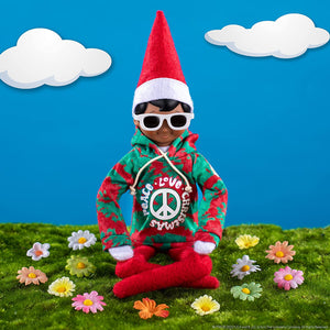 The Elf on the Shelf Claus Couture Set 6: Candy Cane Dress, Karate Kicks, Groovy Greetings Hoodie, Wonderland Onesie, Cocoa to Go, Rainbow Snow Pixie