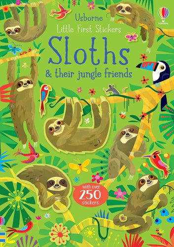 Usborne Little Stickers Sloths & Their Jungle Friends Paperback Book
