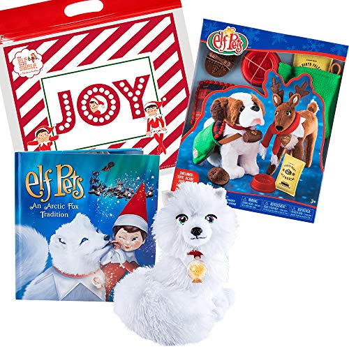 The Elf on the Shelf: an Arctic Fox Tradition, with Elf Pets Good Tidings Scarf and Toy Set