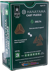 BePuzzled Delta Hanayama Cast Metal Brain Teaser Puzzle, Level 3