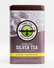 Load image into Gallery viewer, Tima Tea Gourmet Tin Set: Organic Fair Trade Black Orange Pekoe &amp; Silver Teas With Gift Bag