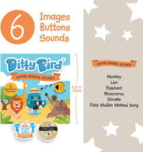 Load image into Gallery viewer, DITTY BIRD Baby Sound Book: Safari Animal Sounds Book for Babies