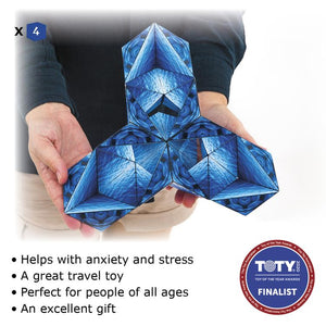 Shashibo Magnetic Puzzle Cube, Blue Planet