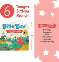 Load image into Gallery viewer, DITTY BIRD Educational Interactive Dinosaur Sounds and Musical Rhyme Book for Babies