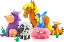 Load image into Gallery viewer, Hey Clay Animals - 15 Cans of Colorful Air-Dry Kids Clay with Interactive App