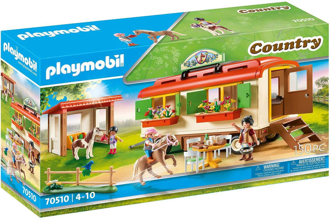 PLAYMOBIL Country Pony Shelter with Mobile Home