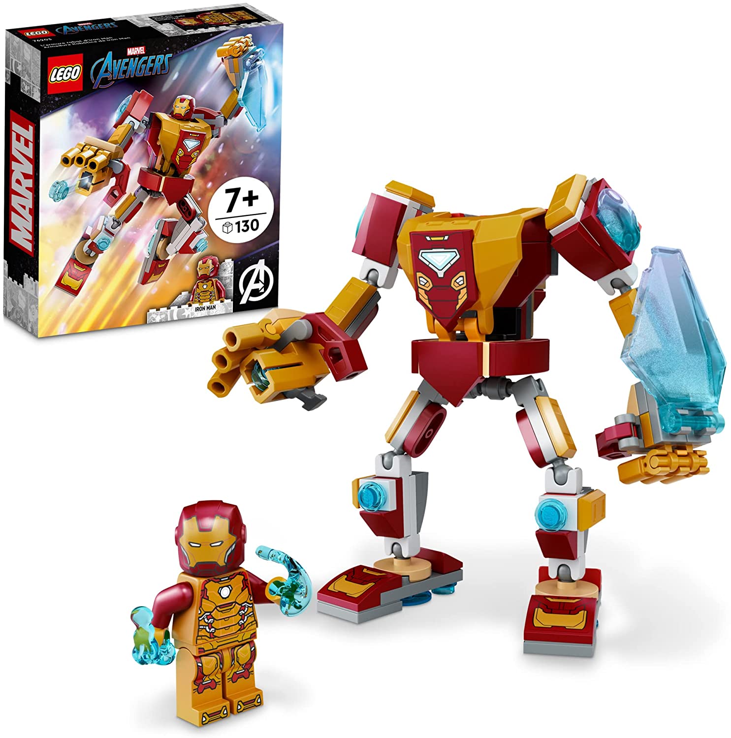 LEGO Marvel Iron Man Mech Armor Building Kit Collectible Mech and