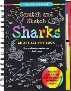Scratch & Sketch Sharks (Trace Along) Hardcover Spiral-Bound