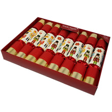 Load image into Gallery viewer, Robin Reed English Holiday Red Nutcracker Christmas Crackers, Set of 8 (10&quot;)