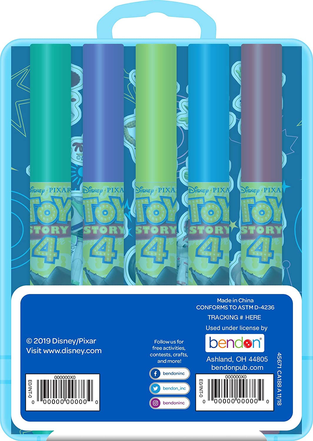 Toy Story 4 Licensed Art 8pc Kids Mini Felt Marker Set