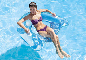 Intex Sit 'N Float Inflatable Lounges Gift Set Bundle - 2 Pack, 60" X 39" with Myriads' Drawstring Bag