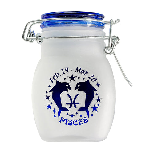 Airtight Glass Storage Jar: Zodiac Signs, PISCES - SMALL